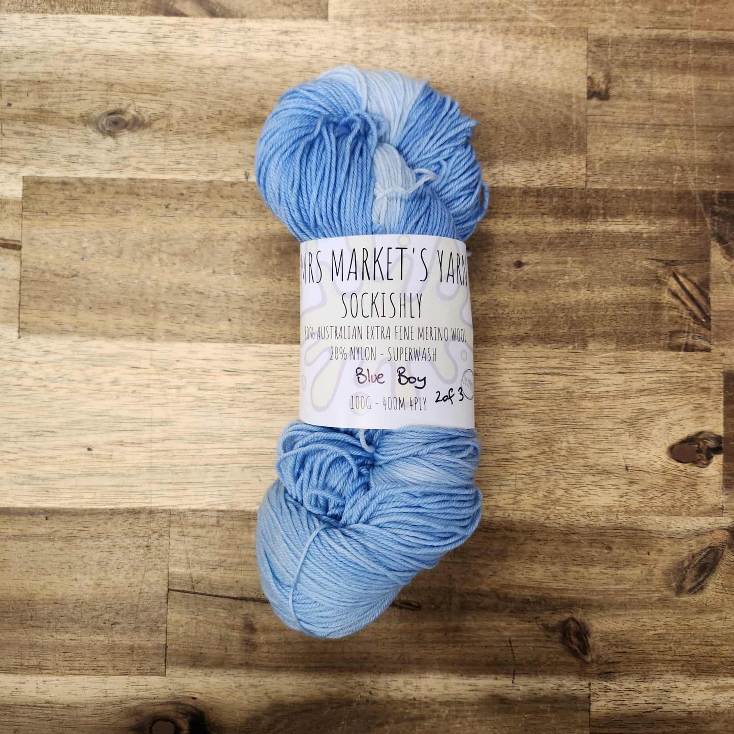 Mrs Market's Sockishly Hand Dyed Yarn 4ply