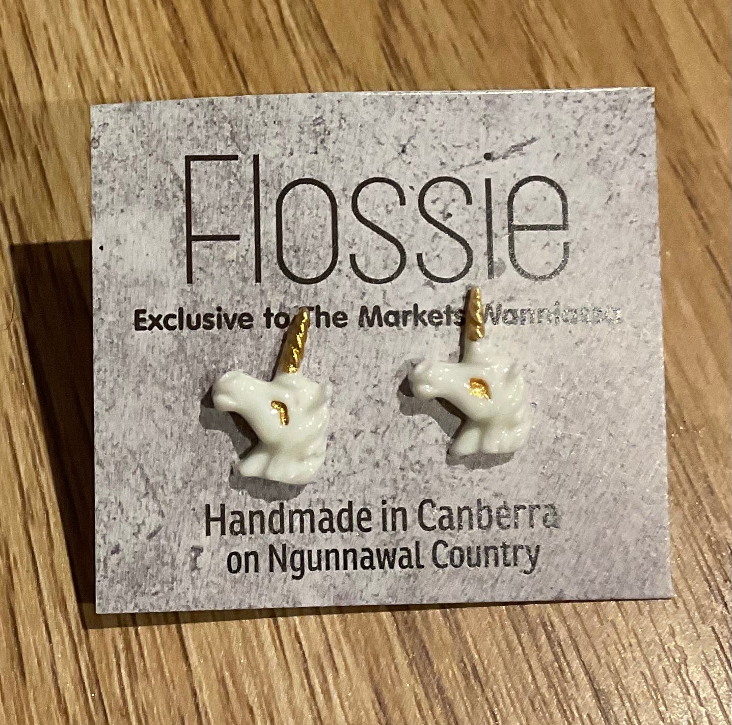 *Earrings Unicorn Head Studs