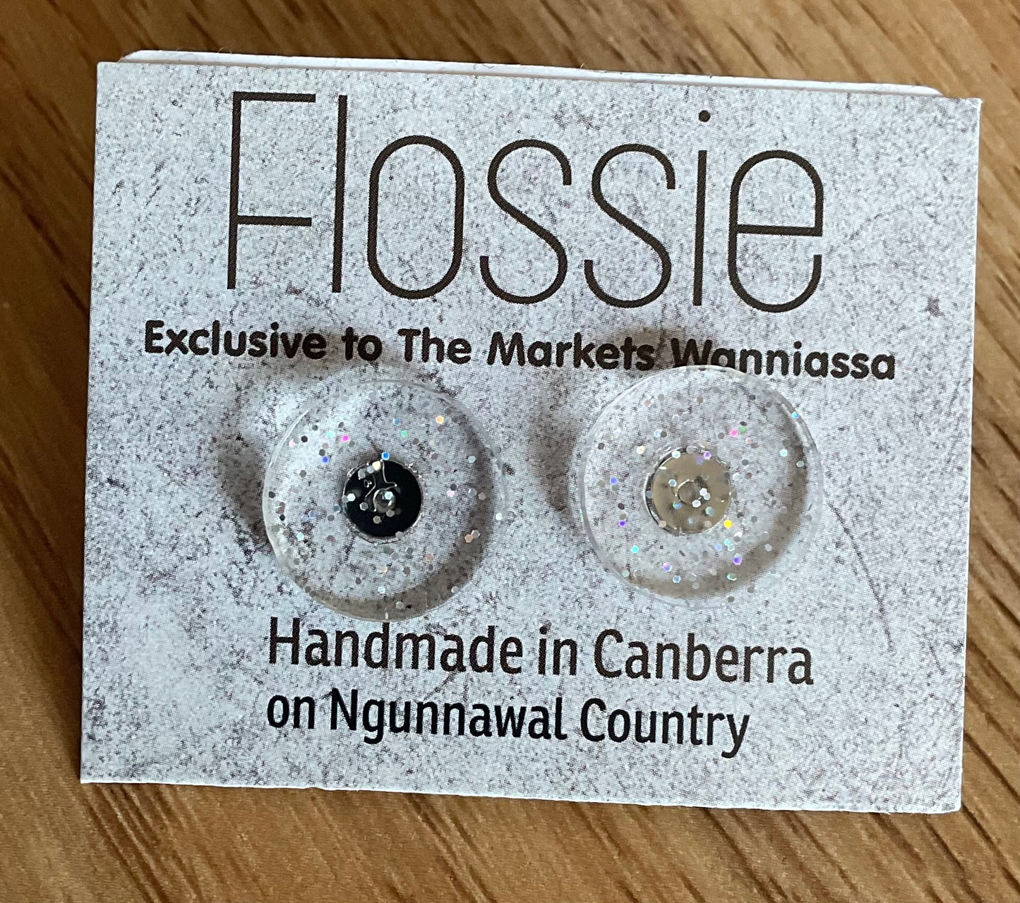 *Earrings Silver Clear Studs