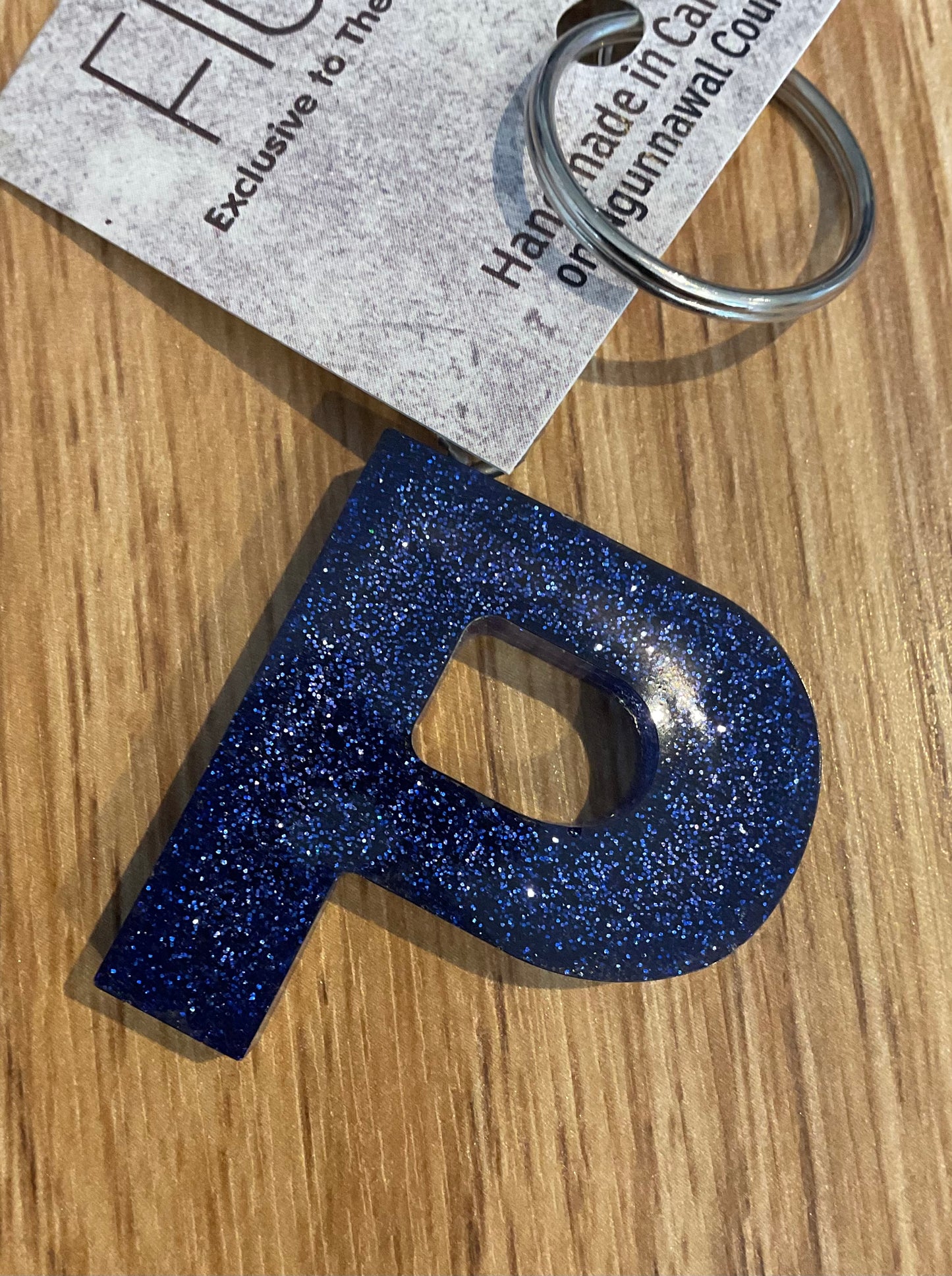 *Keychain Resin Letter P