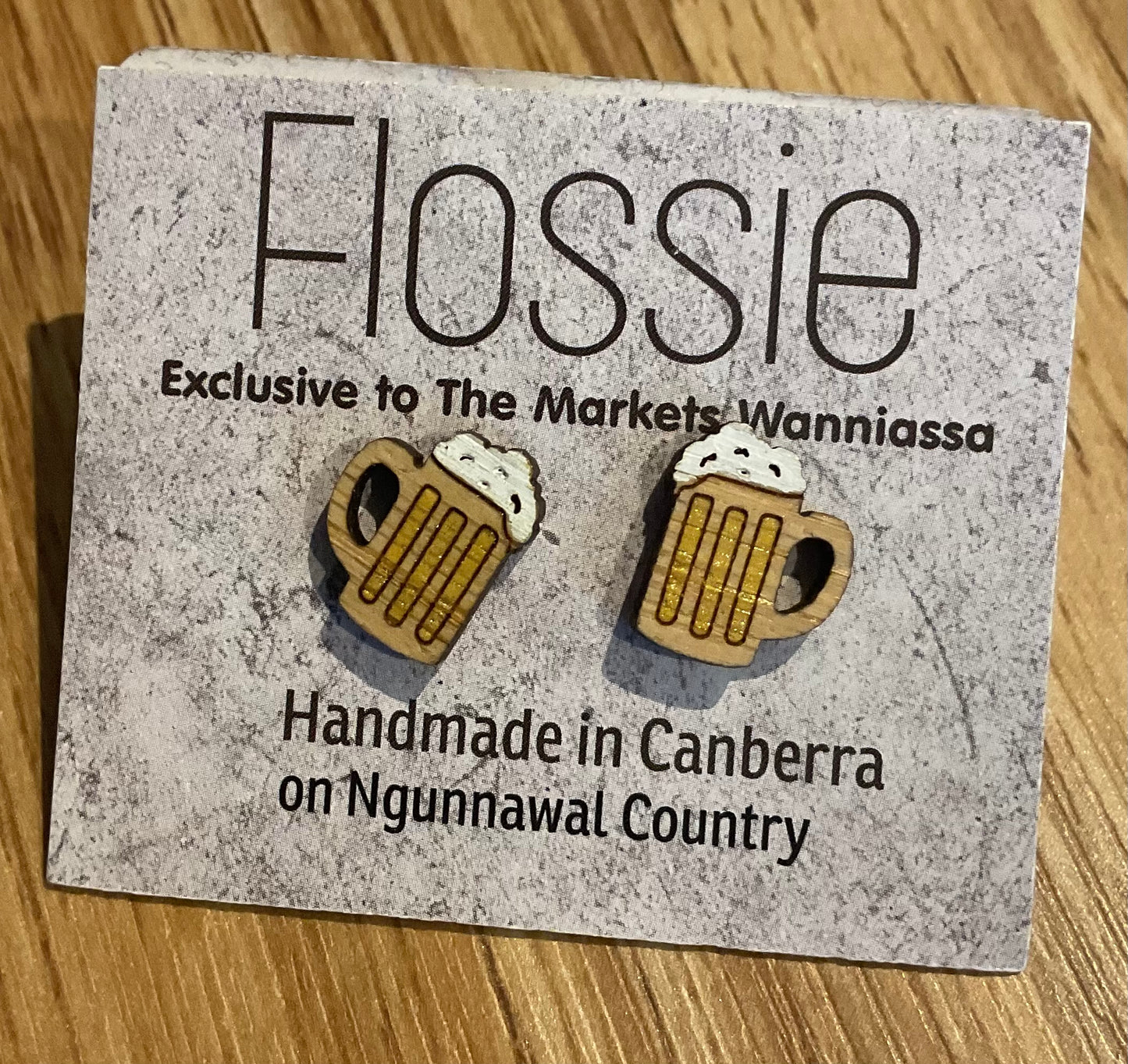 *Earrings Beer Mug Studs