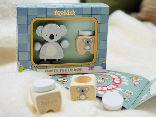 Wooden Happy Teeth Duo with Story Book-Koala