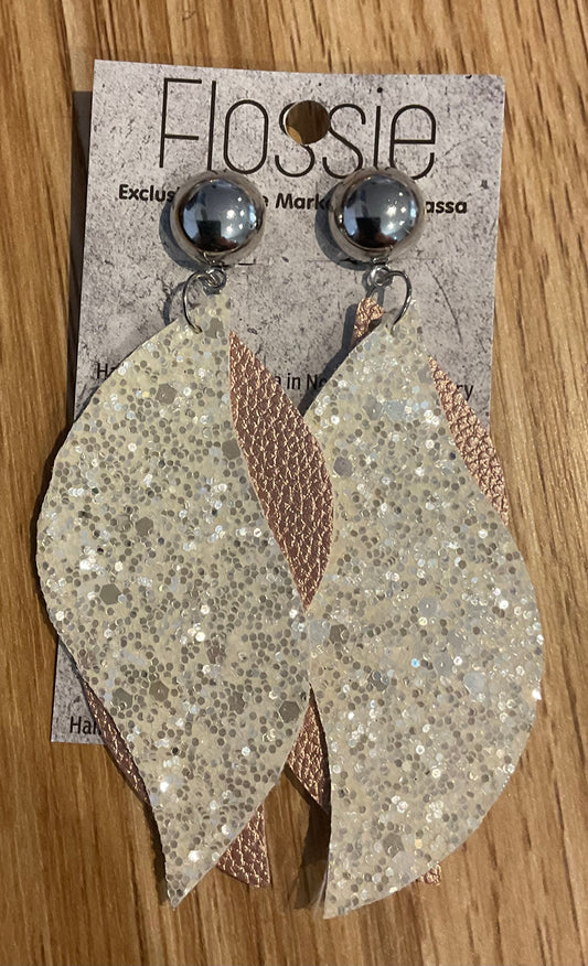 *Earrings Clip on Dangles Faux Leather