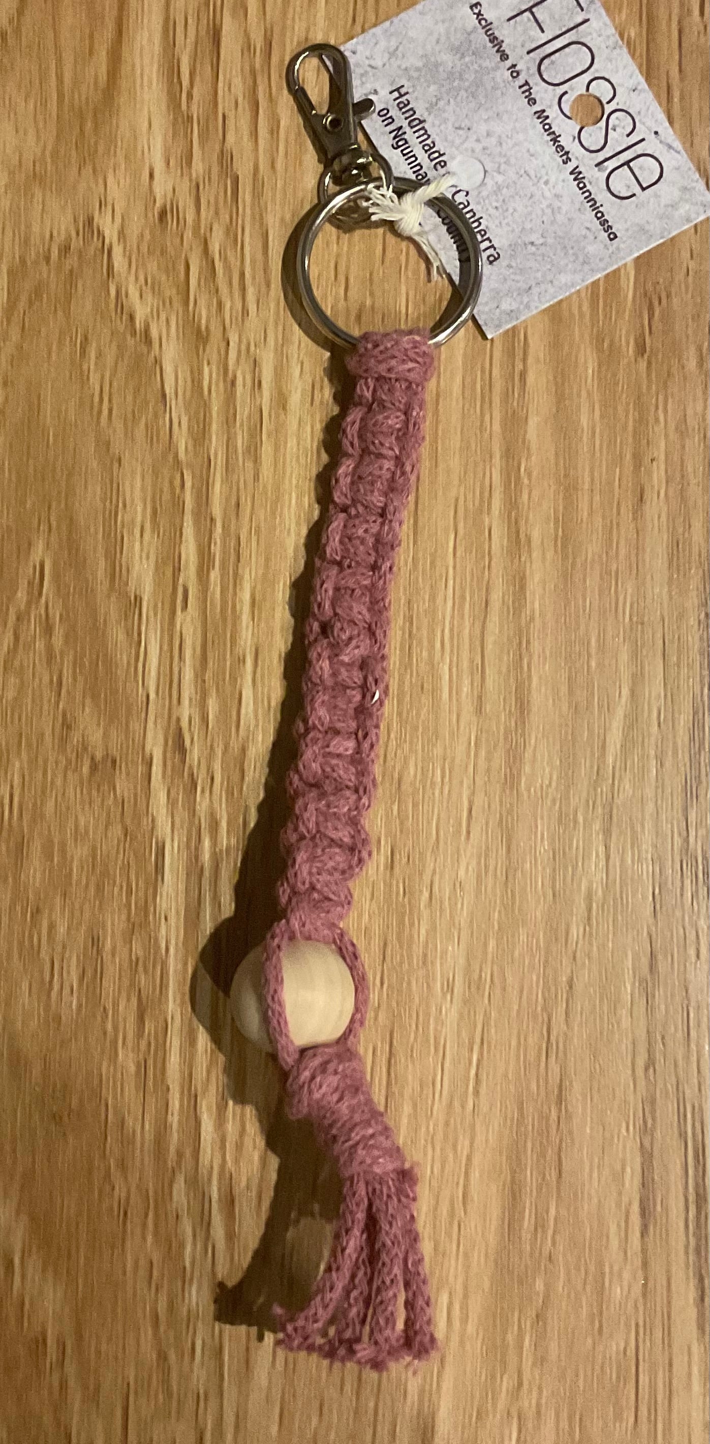 *Macrame Keychain Mulberry Bead