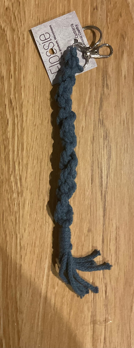 *Macrame Keychain Navy
