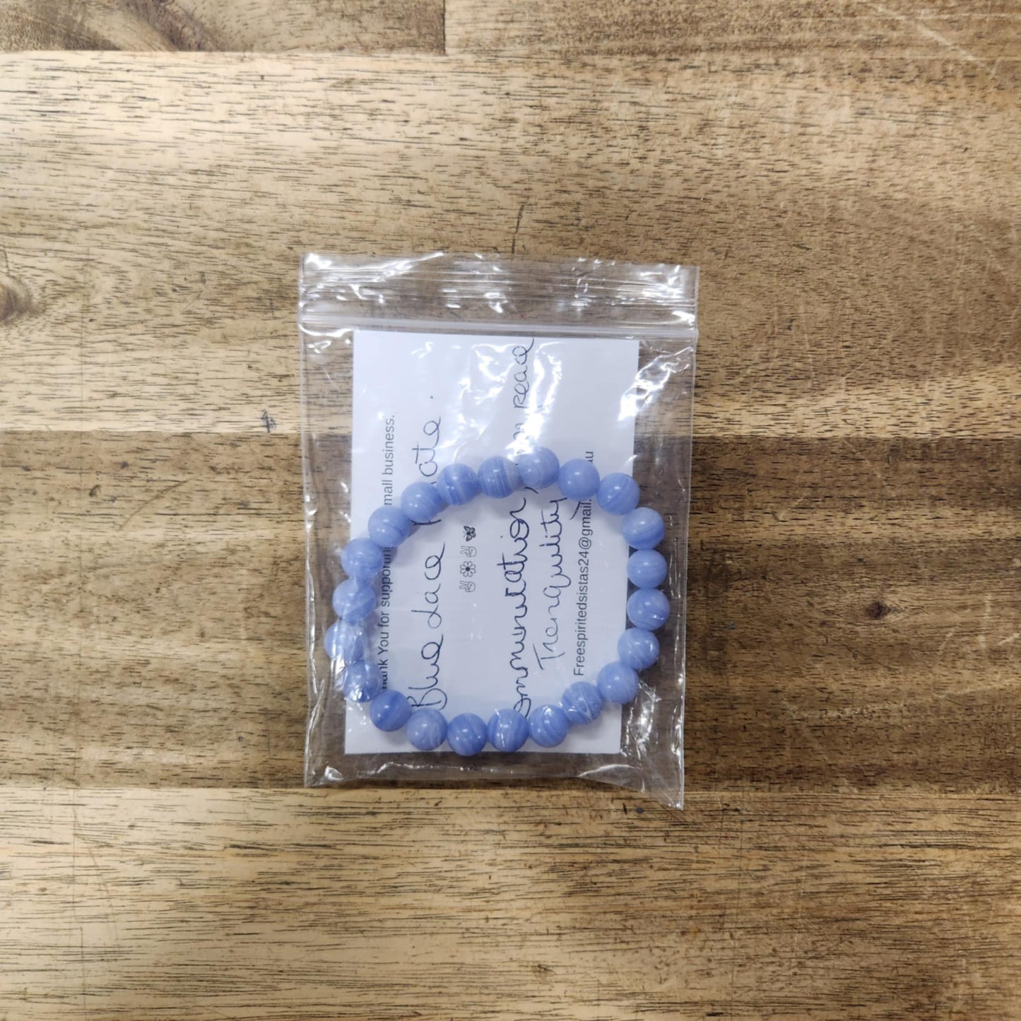 Beaded Bracelet - Blue Lace Agate