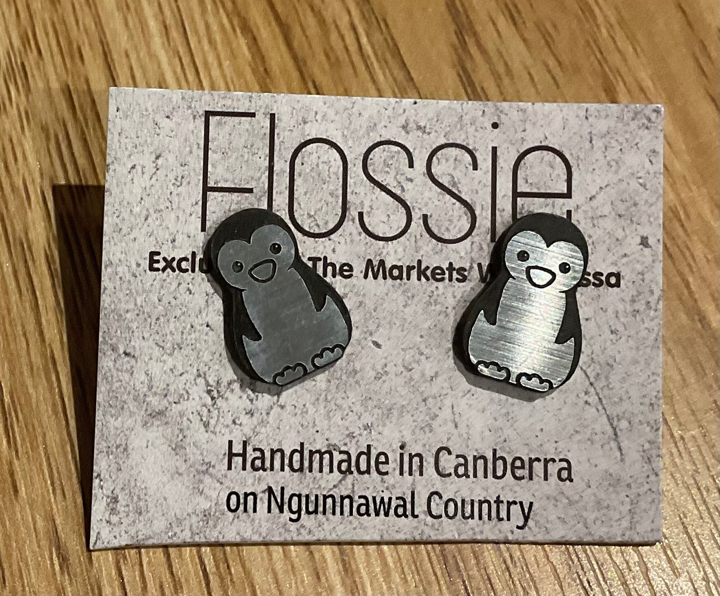 *Earrings Silver Penguin Studs