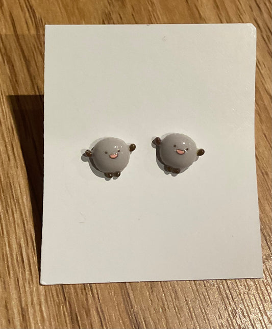 *Earrings Hugging Monster Studs