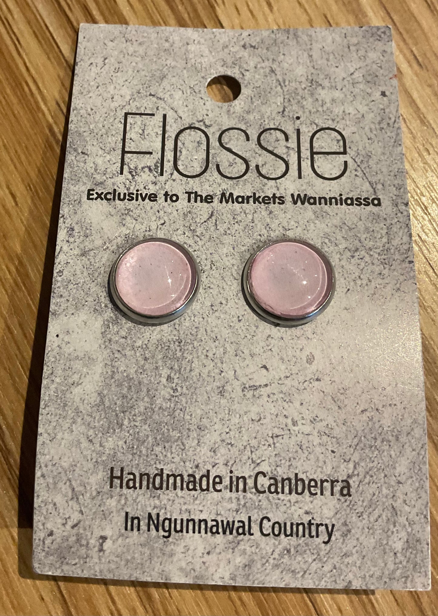 *Earrings Pink Spots Studs
