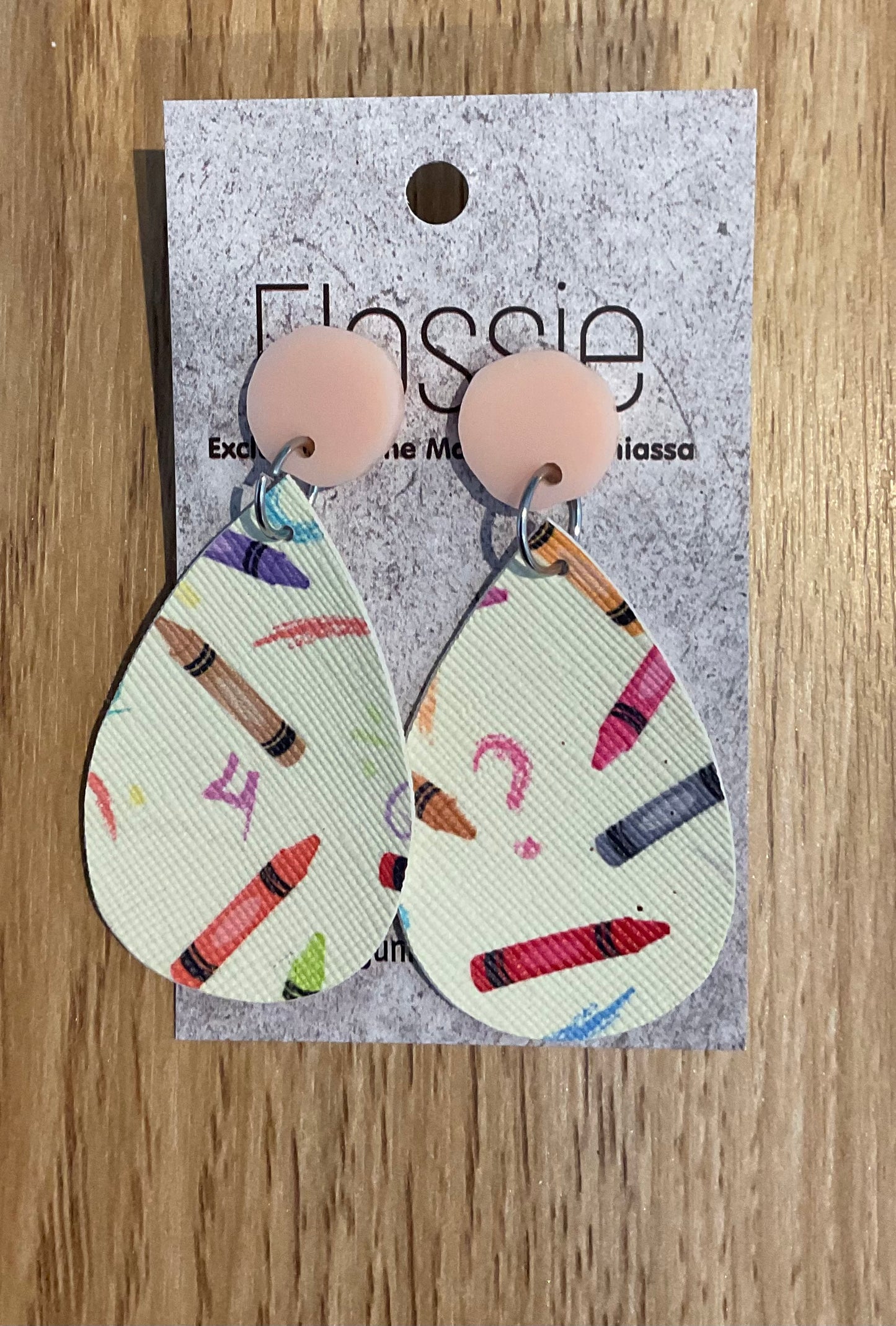 *Earrings Crayon Dangles