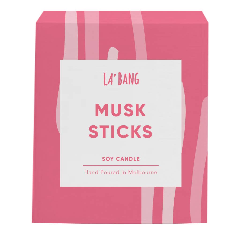 Wooden wick candle - Musk Sticks