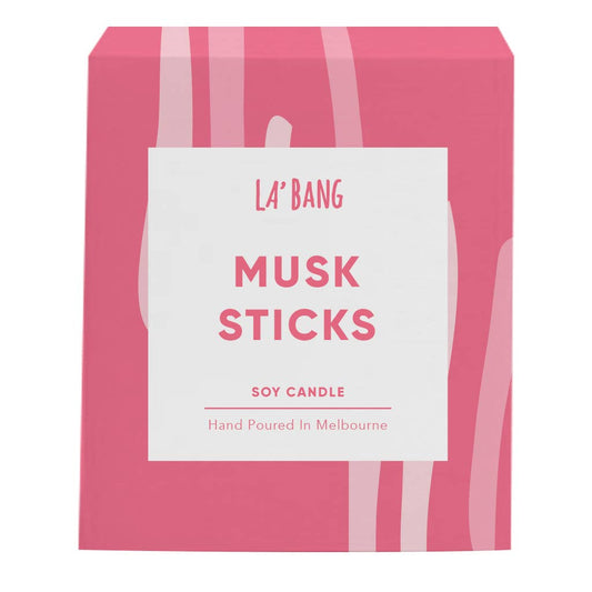 Wooden wick candle  - Musk Sticks