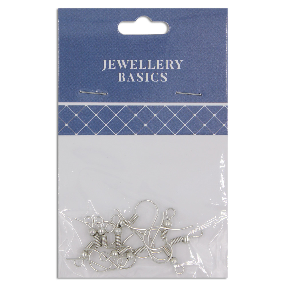 Earring Shepherd Hooks 20mm - Dark Silver