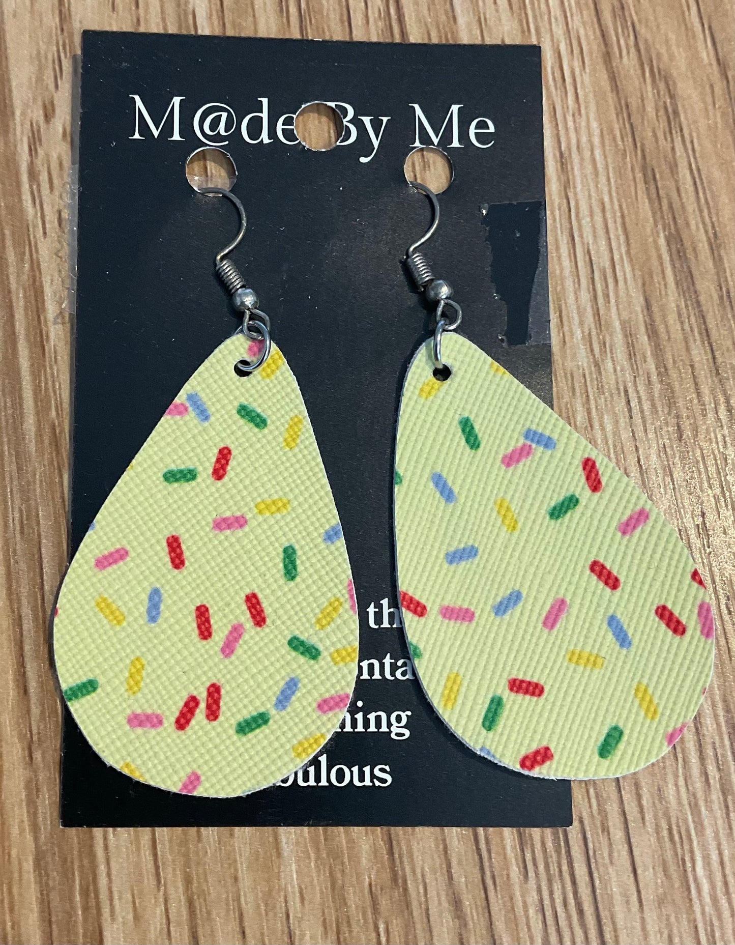 *Earrings Vinyl Sprinkles Dangles