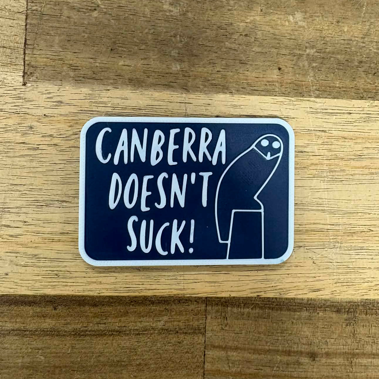 Canberra Doesn't Suck Magnet - Blue