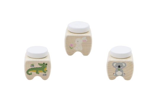 Wooden Tooth Fairy Box-Koala, Bunny and Crocodile