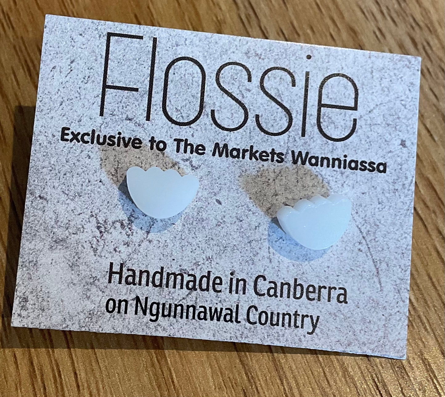 *Earrings White Tulip Flower Studs