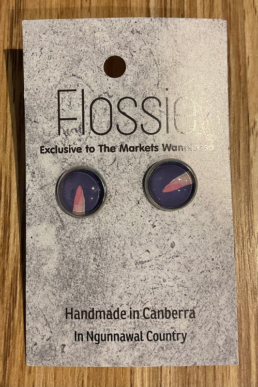 *Earrings Blue & Pink Studs