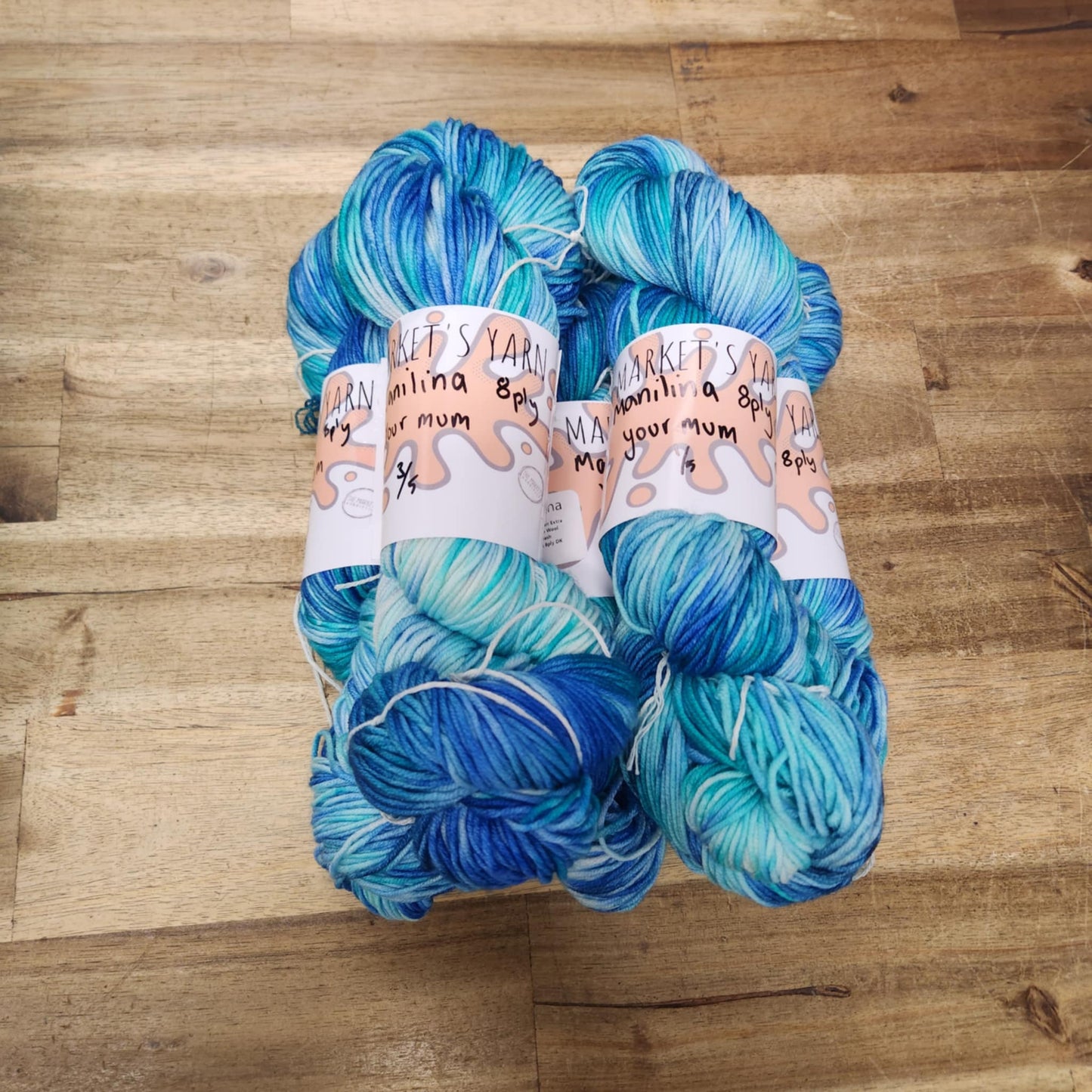 Mrs Market's Manilina 8ply Hand Dyed Yarn