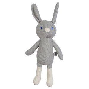 Eco Knitted Dangly Bunny - Grey