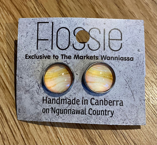 *Earrings Glass Dome Studs