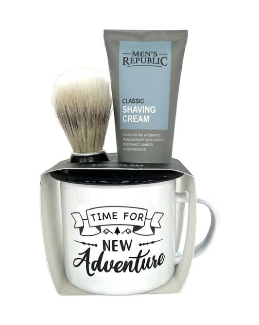 *Men's Republic Mug with Shaving Cream and Beard Brush