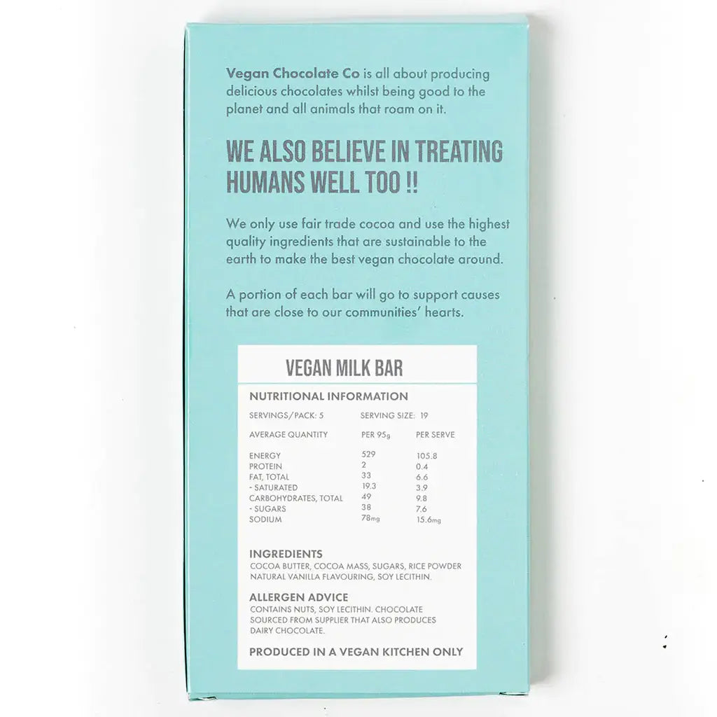 VEGAN MILK BAR (100G)-GLUTEN FREE