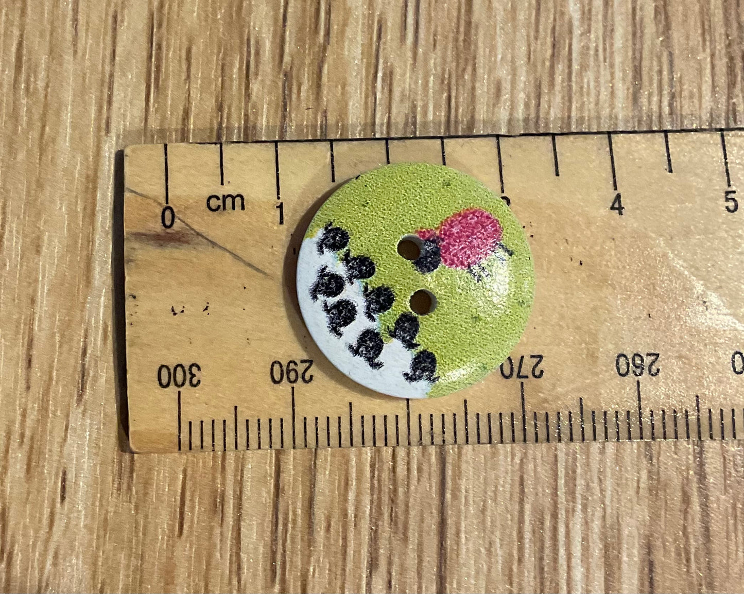 *Loose Buttons -Wooden Printed Sheep