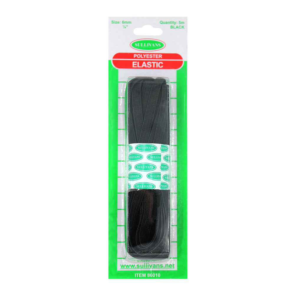*Black Elastic 6mm 6mm Wide