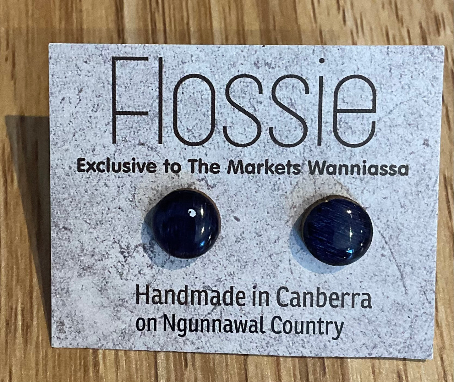 *Earrings Painted Black Resin Studs