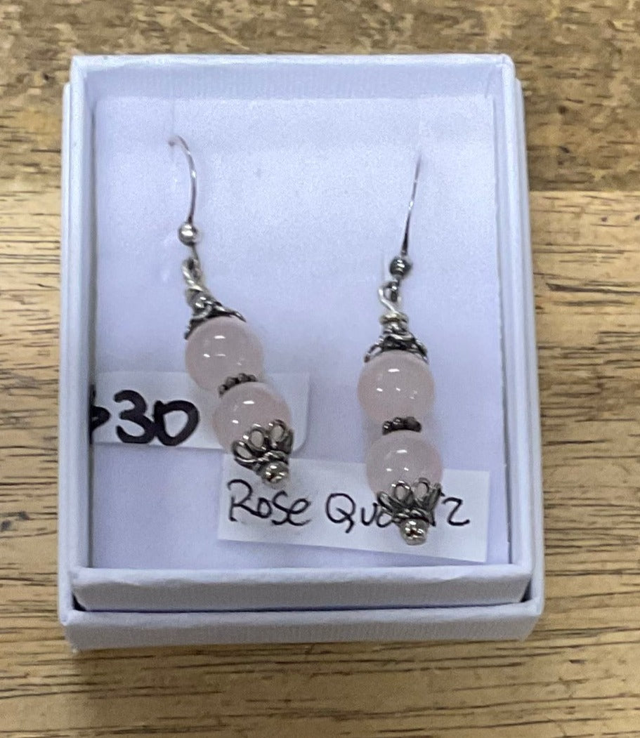 Beaded Stone Earrings Various