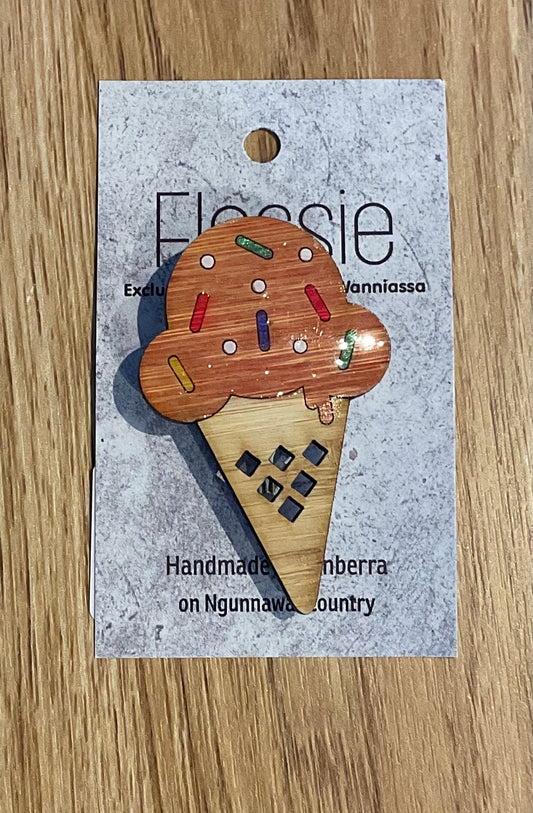*Brooch Hand Painted Ice Cream