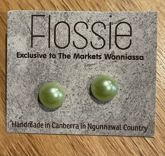 *Earrings Pale Green Small Studs