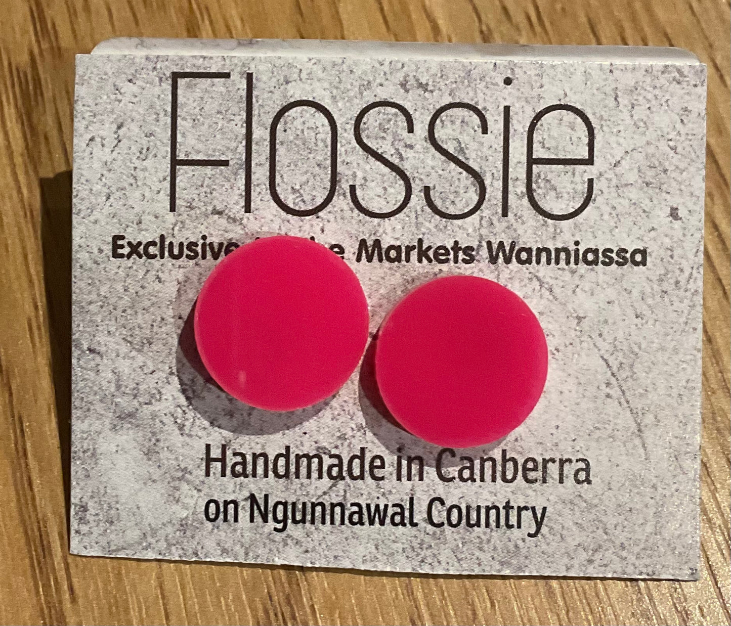 *Earrings Hot Pink Round Studs