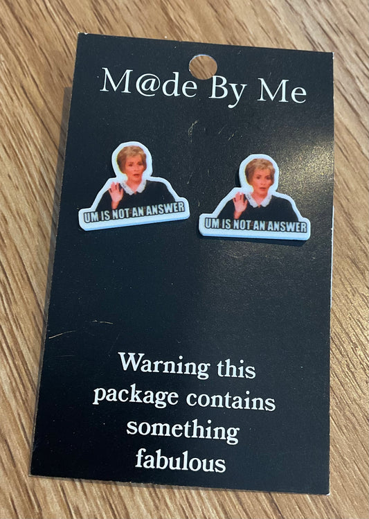 *Earrings Judgie Judy Studs