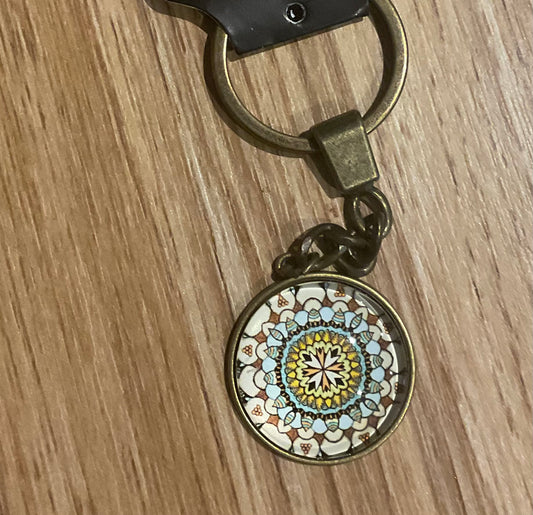 *Glass Dome Keychain Bronze