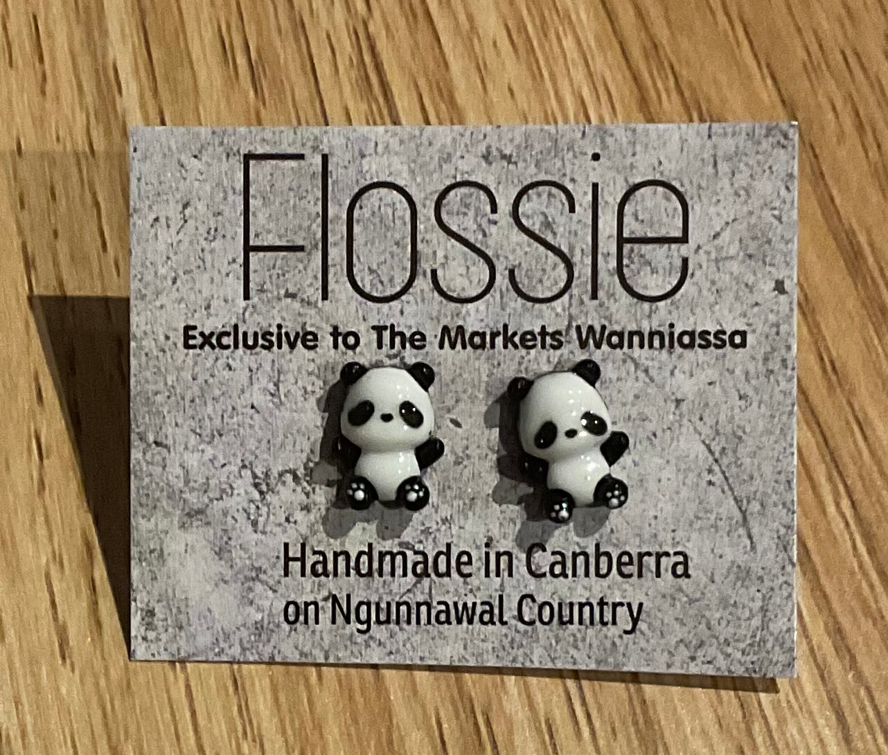 *Earrings Panda Studs