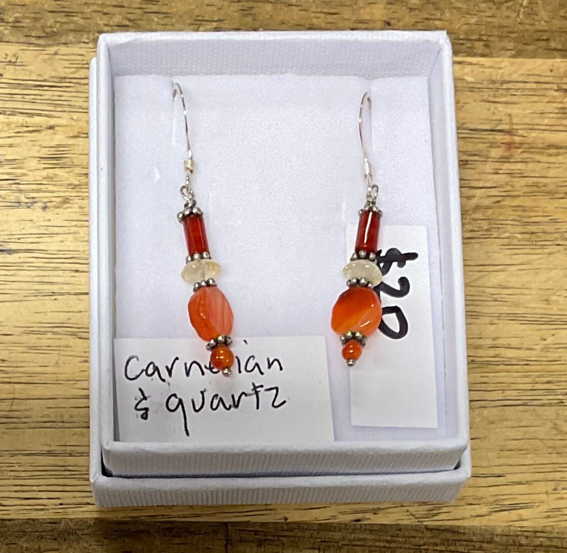 Beaded Stone Earrings Various