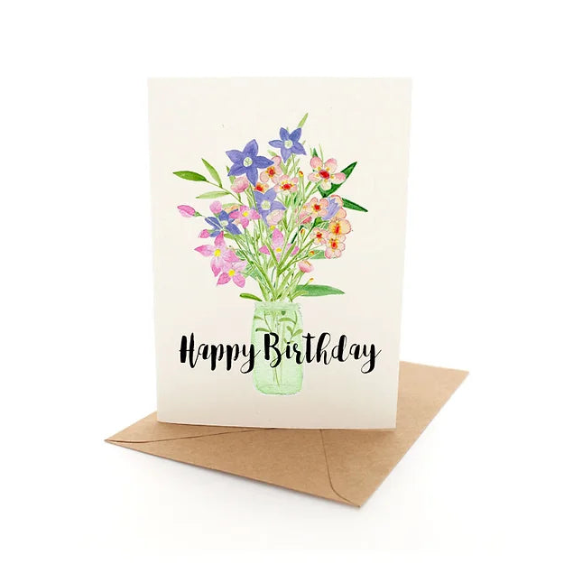 Greeting Card Wildflower Birthday