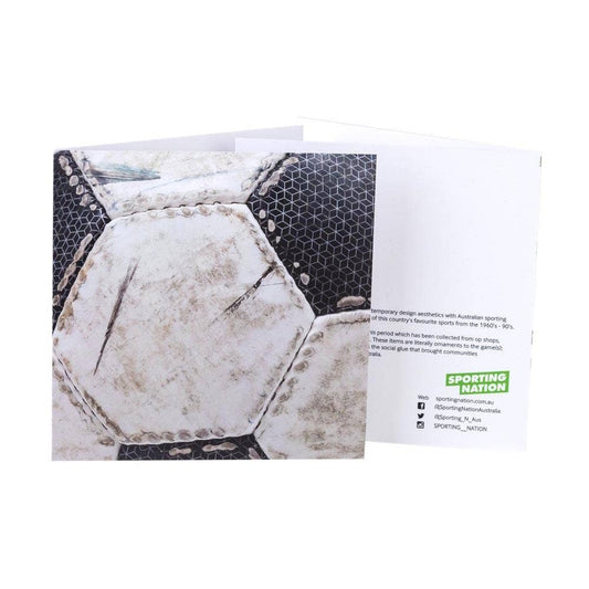 Worn Soccer Ball Greeting Card