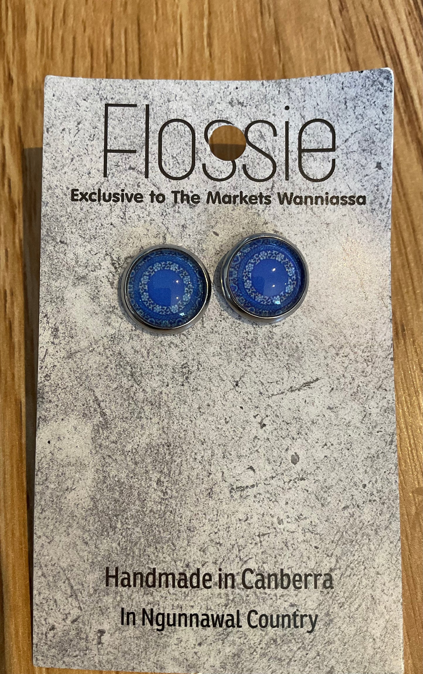 *Earrings Blue Mandala Studs