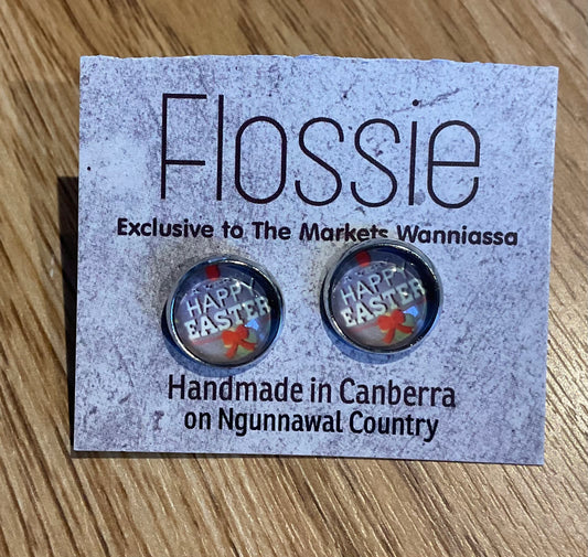 *Earrings Easter Glass Dome Studs