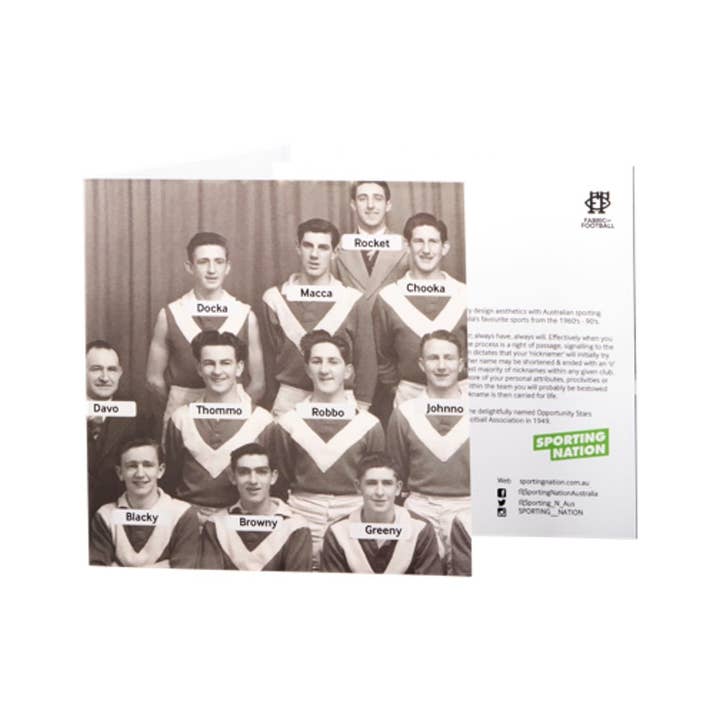 Footy Nicknames Greeting Card