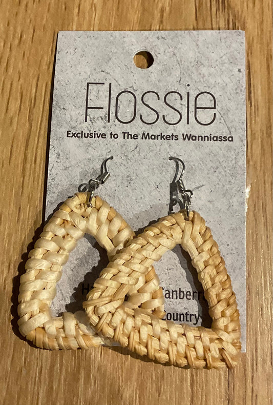 *Earrings Triangle Woven Dangles