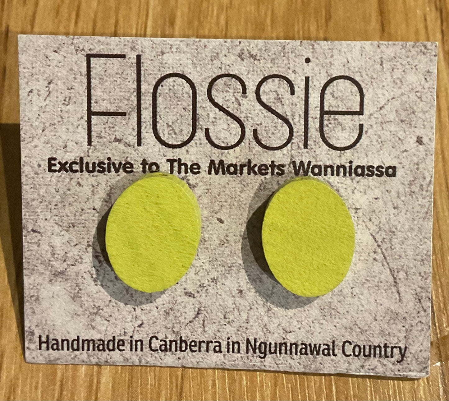 *Earrings Lime Ovals Studs