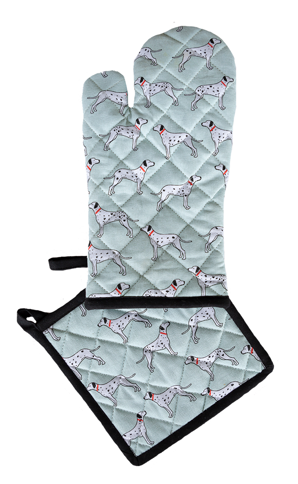 Oven Glove & Pot Holder Set - Dalmatian