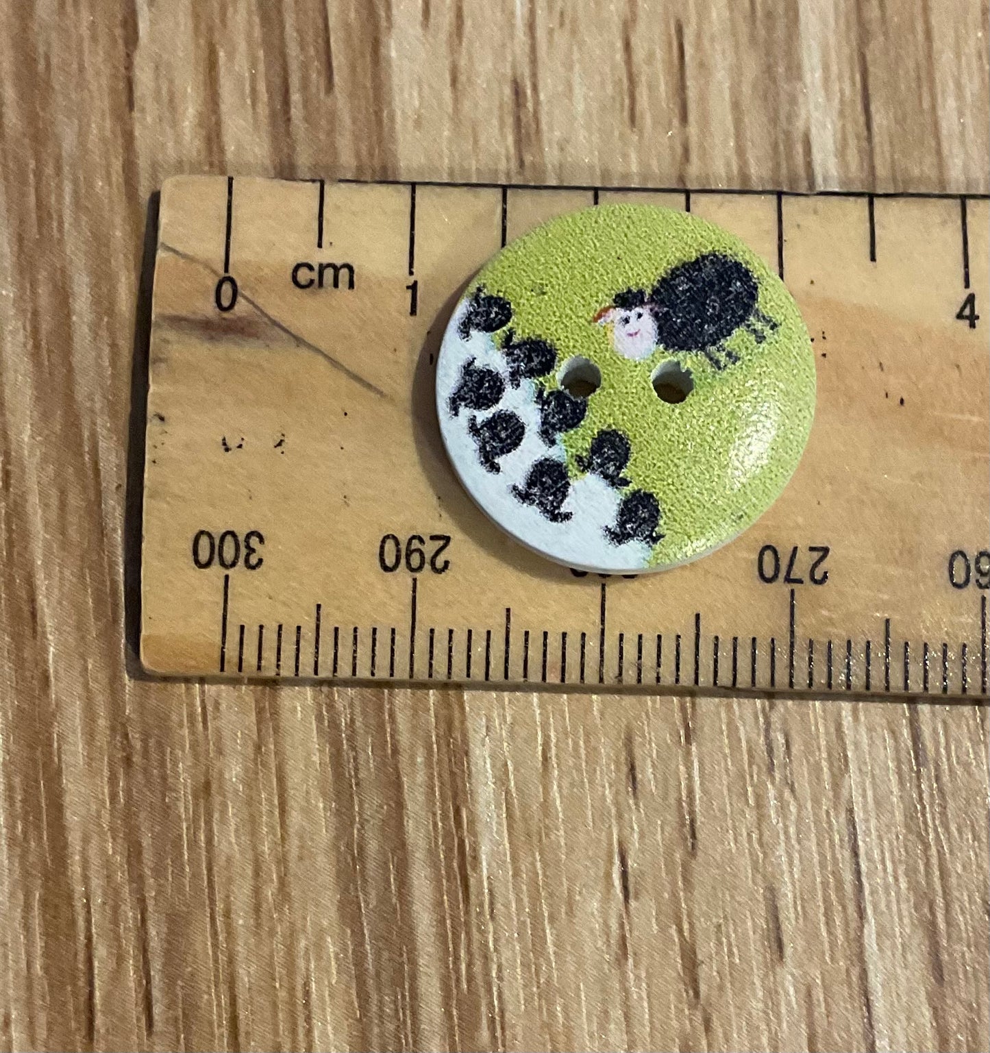 *Loose Buttons -Wooden Sheep Print