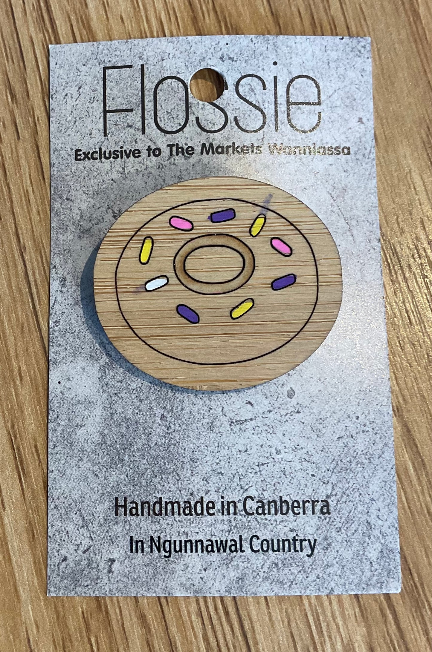 *Brooch Hand Painted Doughnut
