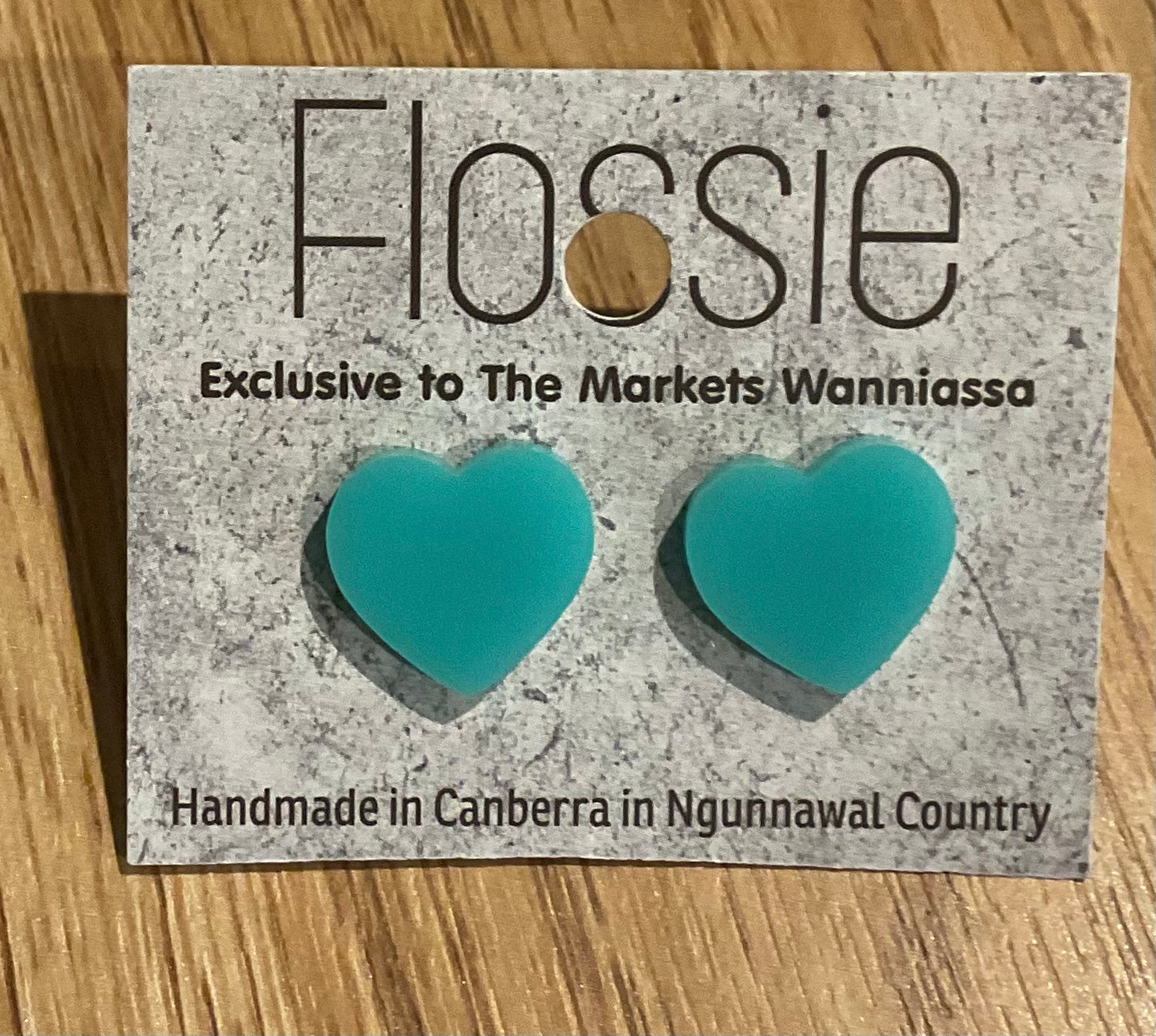 *Earrings Turquoise Heart Studs