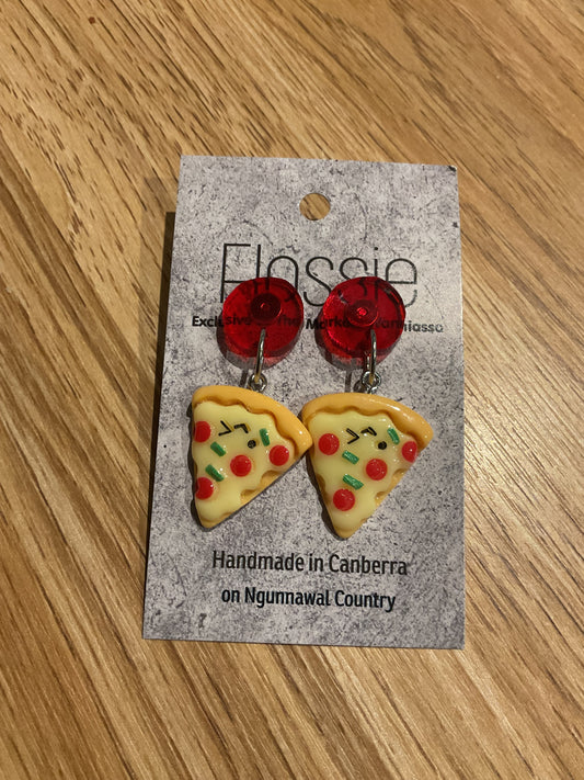 *Earrings Pizza Dangles